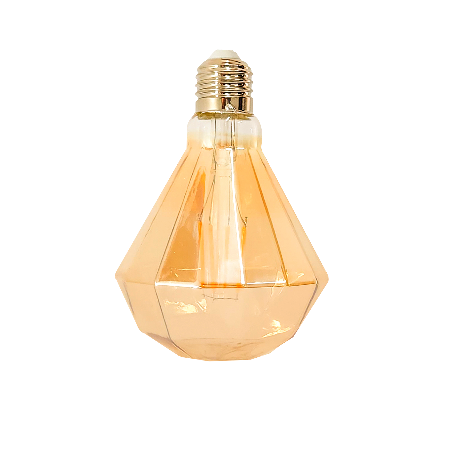 Bombillo Led Diamante - 6W - E27 - PZ95 - AMBAR - 3000W
